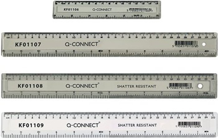 Office Monster | Q-Connect Q-Connect Clear 150mm/15cm/6inch Ruler KF01106 Q-Connect Q-Connect Clear 150mm/15cm/6inch Ruler KF01106