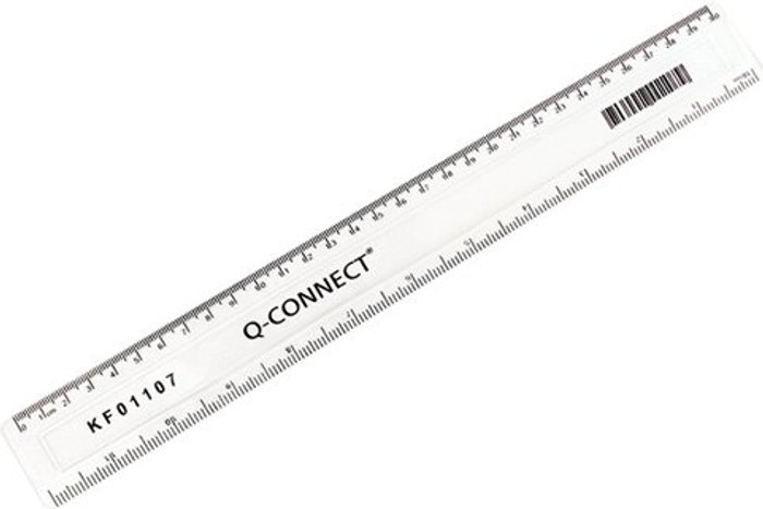 Office Monster | Q-Connect Q-Connect 300mm/30cm Clear Ruler KF01107 Q-Connect Q-Connect 300mm/30cm Clear Ruler KF01107