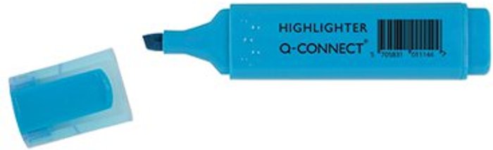 Office Monster | Q-Connect Q-Connect Blue Highlighter Pen (Pack of 10) KF01114 Q-Connect Q-Connect Blue Highlighter Pen (Pack of 10) KF01114