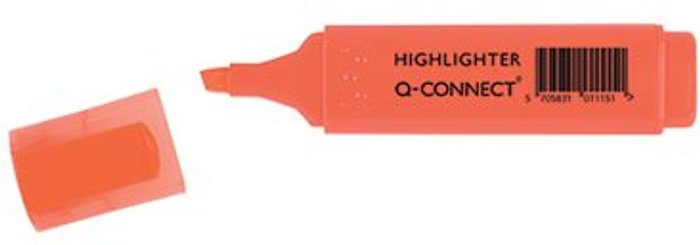 Office Monster | Q-Connect Q-Connect Orange Highlighter Pen (Pack of 10) KF01115 Q-Connect Q-Connect Orange Highlighter Pen (Pack of 10) KF01115