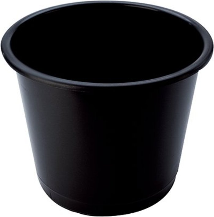 Office Monster | Q-Connect Q-Connect Waste Bin 14 Litre Black CP025KFBLK Q-Connect Q-Connect Waste Bin 14 Litre Black CP025KFBLK