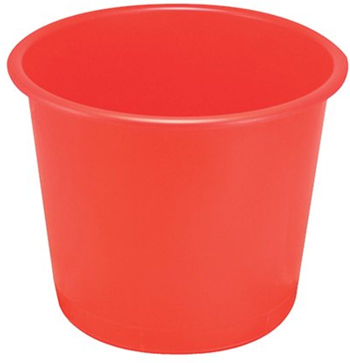 Office Monster | Q-Connect Q-Connect Waste Bin 15 Litre Red CP025KFRED Q-Connect Q-Connect Waste Bin 15 Litre Red CP025KFRED