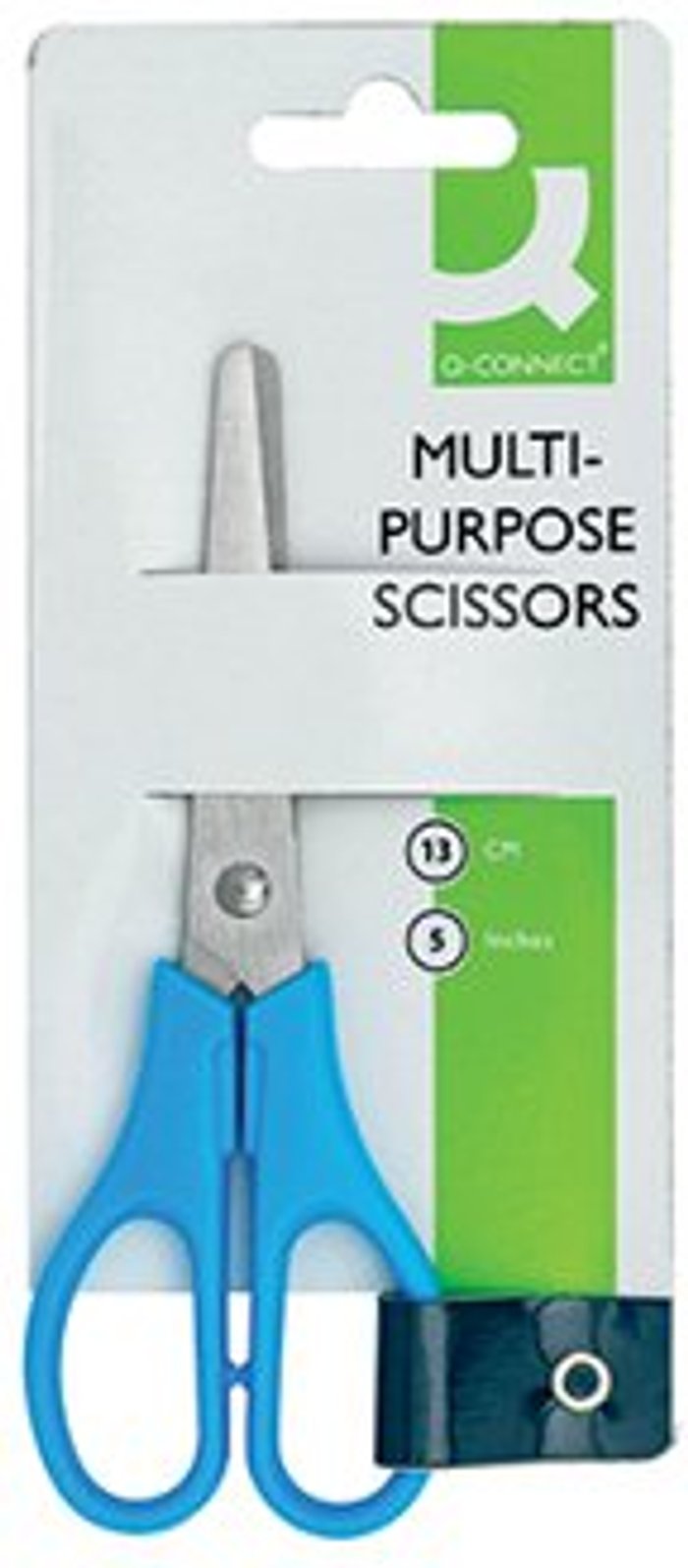 Office Monster | Q-Connect Q-Connect Ergonomic All Purpose Scissors 130mm Stainless Steel Blades Red or Blue Handle CKF01229 Q-Connect Q-Connect Ergonomic All Purpose Scissors 130mm Stainless Steel Blades Red or Blue Handle CKF01229
