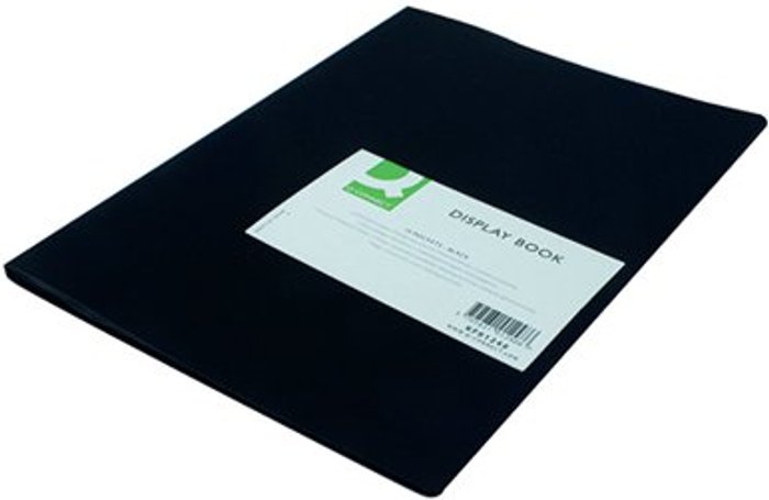 Office Monster | Q-Connect Q-Connect Polypropylene Display Book 10 Pocket Black KF01248 Q-Connect Q-Connect Polypropylene Display Book 10 Pocket Black KF01248