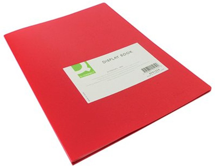 Office Monster | Q-Connect Q-Connect Polypropylene Display Book 20 Pocket Red KF01250 Q-Connect Q-Connect Polypropylene Display Book 20 Pocket Red KF01250