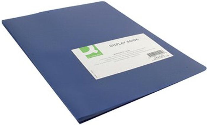 Office Monster | Q-Connect Q-Connect Polypropylene Display Book 20 Pocket Blue KF01251 Q-Connect Q-Connect Polypropylene Display Book 20 Pocket Blue KF01251