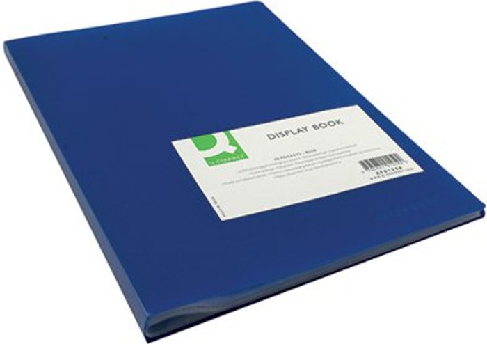 Office Monster | Q-Connect Q-Connect Polypropylene Display Book 40 Pocket Blue KF01259 Q-Connect Q-Connect Polypropylene Display Book 40 Pocket Blue KF01259