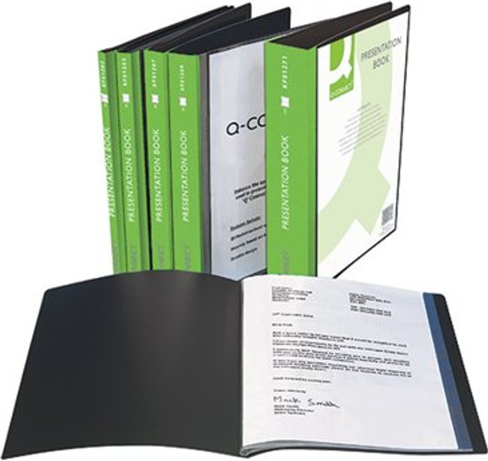 Office Monster | Q-Connect Q-Connect Presentation Display Book 10 Pocket A4 Black KF01263 Q-Connect Q-Connect Presentation Display Book 10 Pocket A4 Black KF01263