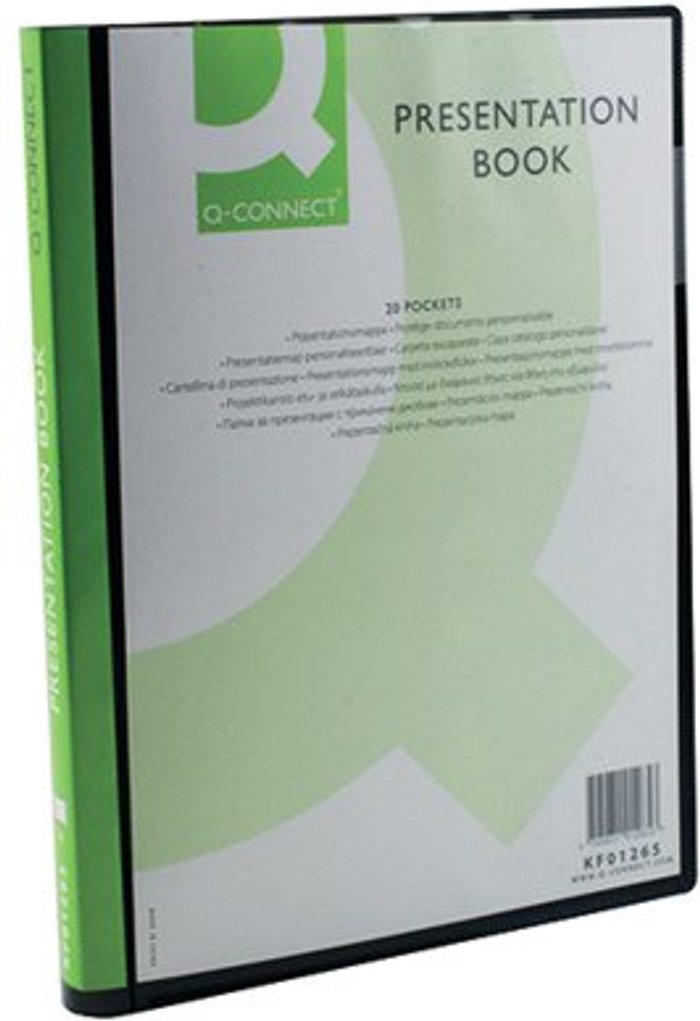 Office Monster | Q-Connect Q-Connect Presentation Display Book 20 Pocket A4 Black KF01265 Q-Connect Q-Connect Presentation Display Book 20 Pocket A4 Black KF01265