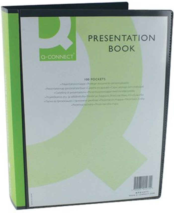 Office Monster | Q-Connect Q-Connect Presentation Display Book 100 Pocket A4 Black KF01271 Q-Connect Q-Connect Presentation Display Book 100 Pocket A4 Black KF01271