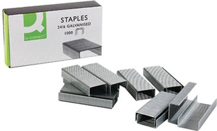 Office Monster | Q-Connect Q-Connect 24/6 Metal Precision Engineered Staples (Pack of 1000) KF01278 Q-Connect Q-Connect 24/6 Metal Precision Engineered Staples (Pack of 1000) KF01278