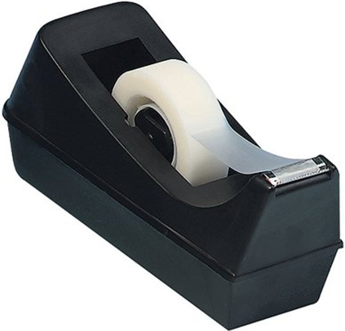 Office Monster | Q-Connect Q-Connect Plastic Tape Dispenser for 19mmx33m Tape Non Slip Base Black KF01294 Q-Connect Q-Connect Plastic Tape Dispenser for 19mmx33m Tape Non Slip Base Black KF01294