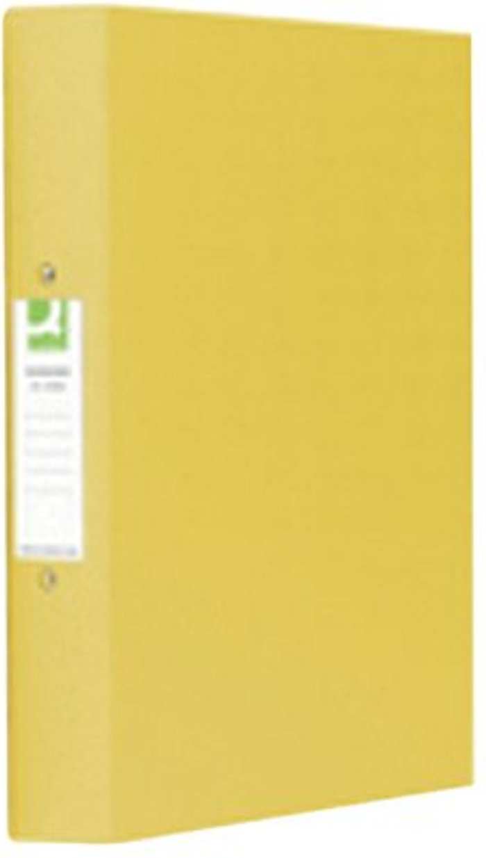 Office Monster | Q-Connect Q-Connect 25mm 2 Ring Binder Polypropylene A4 Yellow (Pack of 10) KF01472 Q-Connect Q-Connect 25mm 2 Ring Binder Polypropylene A4 Yellow (Pack of 10) KF01472