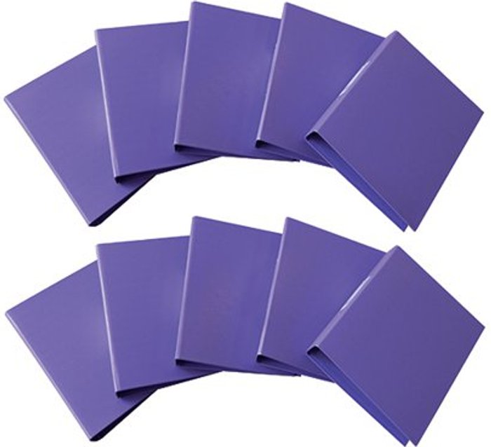 Office Monster | Q-Connect Q-Connect 25mm 2 Ring Binder Polypropylene A4 Purple (Pack of 10) KF01474 Q-Connect Q-Connect 25mm 2 Ring Binder Polypropylene A4 Purple (Pack of 10) KF01474