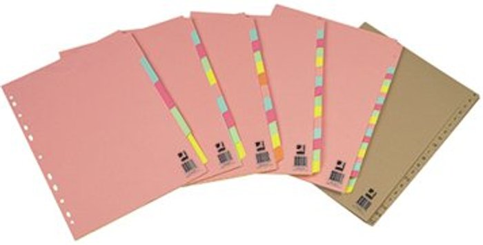 Office Monster | Q-Connect Q-Connect 12-Part Subject Divider Multi-punched A4 KF01515 Q-Connect Q-Connect 12-Part Subject Divider Multi-punched A4 KF01515