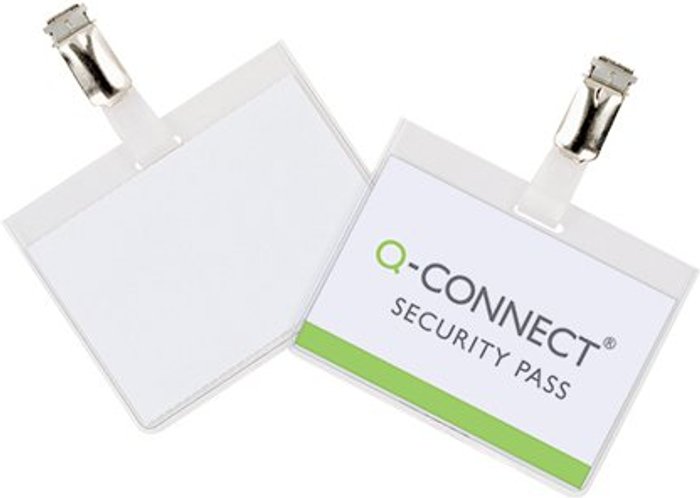 Office Monster | Q-Connect Q-Connect Security Badge 60x90mm (Pack of 25) KF01562 Q-Connect Q-Connect Security Badge 60x90mm (Pack of 25) KF01562