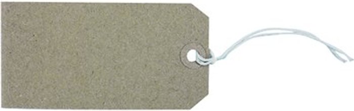 Office Monster | Unbranded Strung Tag 120x60mm Buff (Pack of 1000) KF01600 Unbranded Strung Tag 120x60mm Buff (Pack of 1000) KF01600