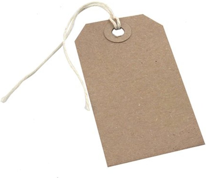 Office Monster | Unbranded Strung Tag 146x73mm Buff (Pack of 1000) KF01613 Unbranded Strung Tag 146x73mm Buff (Pack of 1000) KF01613