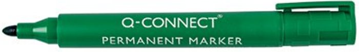 Office Monster | Q-Connect Q-Connect Permanent Marker Pen Bullet Tip Green (Pack of 10) KF01773 Q-Connect Q-Connect Permanent Marker Pen Bullet Tip Green (Pack of 10) KF01773
