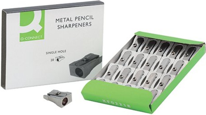 Office Monster | Q-Connect Q-Connect Metal Pencil Sharpener (Pack of 20) KF02218 Q-Connect Q-Connect Metal Pencil Sharpener (Pack of 20) KF02218