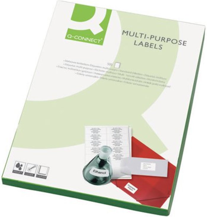 Office Monster | Q-Connect Q-Connect Multipurpose Copier Labels 105x148mm 4 Per Sheet White (Pack of 2000) KF02246 Q-Connect Q-Connect Multipurpose Copier Labels 105x148mm 4 Per Sheet White (Pack of 2000) KF02246
