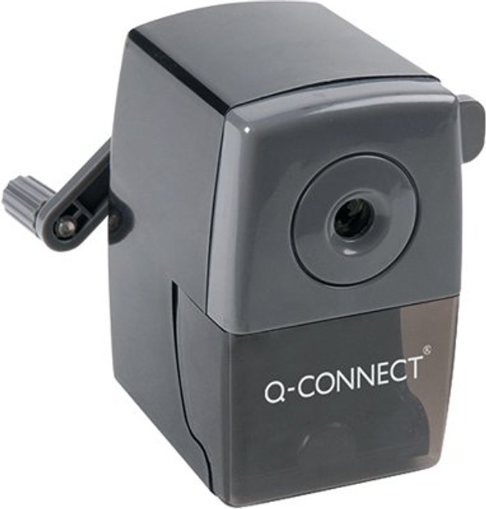 Office Monster | Q-Connect Q-Connect Desktop Pencil Sharpener Black (Autostop feature prevents over sharpening) KF02291 Q-Connect Q-Connect Desktop Pencil Sharpener Black (Autostop feature prevents over sharpening) KF02291