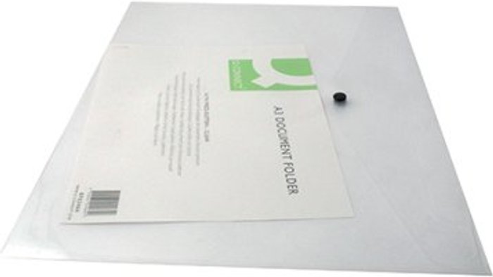 Office Monster | Q-Connect Q-Connect Polypropylene Document Folder A3 Clear (Pack of 12) KF02464 Q-Connect Q-Connect Polypropylene Document Folder A3 Clear (Pack of 12) KF02464