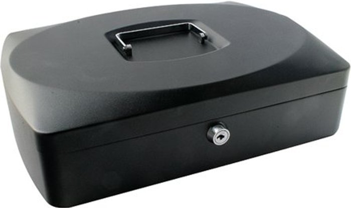 Office Monster | Q-Connect Q-Connect Cash Box 10 Inch Black KF02603 Q-Connect Q-Connect Cash Box 10 Inch Black KF02603