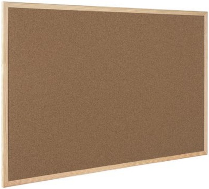 Office Monster | Q-Connect Q-Connect Lightweight Cork Noticeboard 600x900mm KF03567 Q-Connect Q-Connect Lightweight Cork Noticeboard 600x900mm KF03567