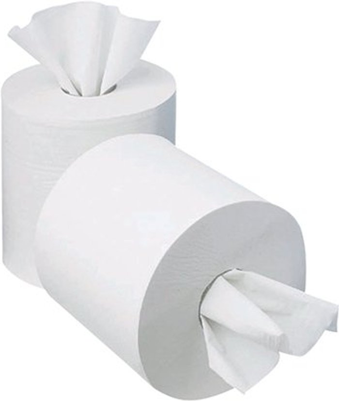 Office Monster | 2Work 2Work 1-Ply Mini Centrefeed Roll 120M 70mm Core White (Pack of 12) KF03784 2Work 2Work 1-Ply Mini Centrefeed Roll 120M 70mm Core White (Pack of 12) KF03784