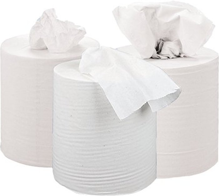 Office Monster | 2Work 2Work 2-Ply Centrefeed Roll 150m White (Pack of 6) KF03804 2Work 2Work 2-Ply Centrefeed Roll 150m White (Pack of 6) KF03804