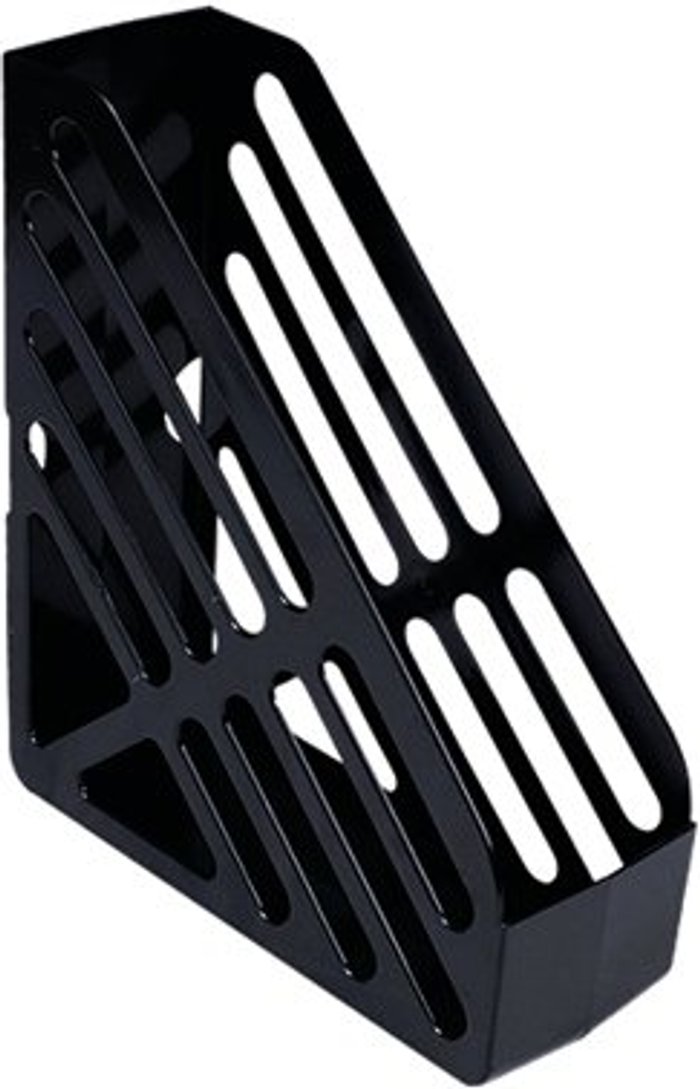 Office Monster | Q-Connect Q-Connect Magazine Rack Black CP073KFBLK Q-Connect Q-Connect Magazine Rack Black CP073KFBLK