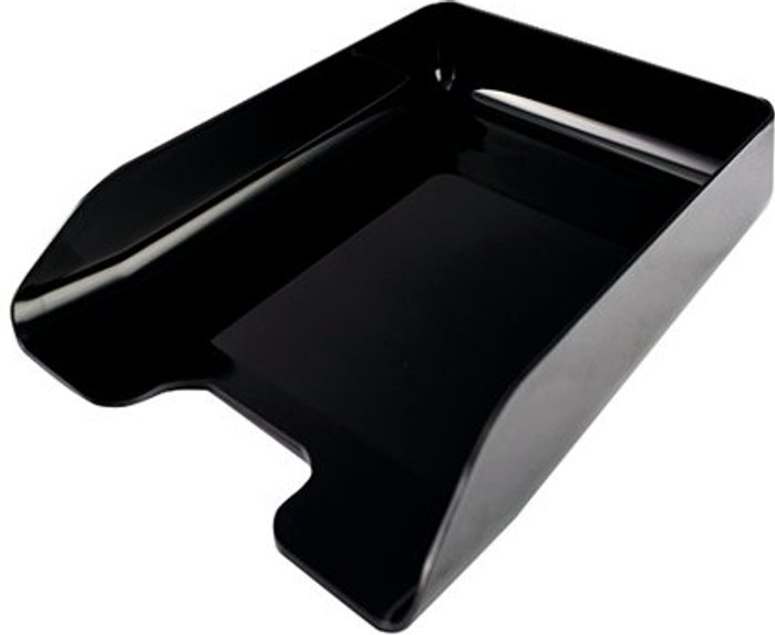 Office Monster | Q-Connect Q-Connect Executive Letter Tray Black (Suitable for A4 and Foolscap documents) CP125KFBLK Q-Connect Q-Connect Executive Letter Tray Black (Suitable for A4 and Foolscap documents) CP125KFBLK