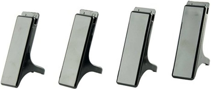 Office Monster | Q-Connect Q-Connect Executive Letter Tray Risers Black (Pack of 4) CP009KFBLK Q-Connect Q-Connect Executive Letter Tray Risers Black (Pack of 4) CP009KFBLK