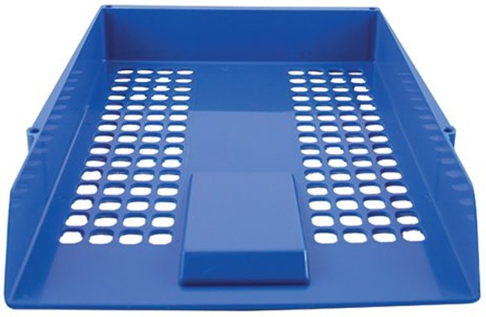 Office Monster | Q-Connect Q-Connect Letter Tray Blue CP159KFBLU Q-Connect Q-Connect Letter Tray Blue CP159KFBLU