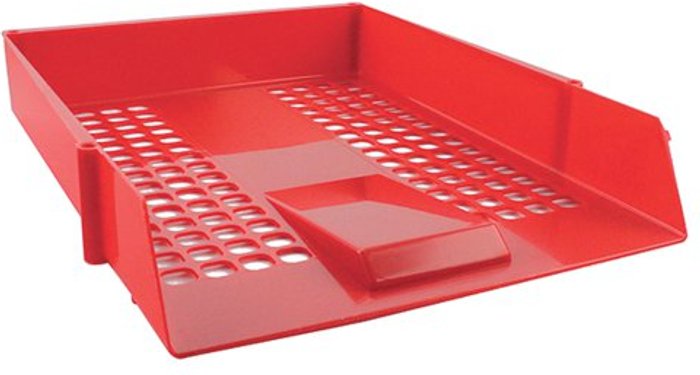 Office Monster | Q-Connect Q-Connect Letter Tray Red CP159KFRED Q-Connect Q-Connect Letter Tray Red CP159KFRED