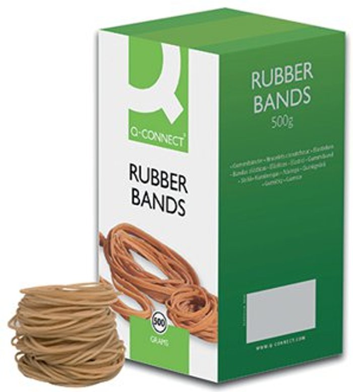 Office Monster | Q-Connect Q-Connect Rubber Bands No.18 76.2 x 1.6mm 500g KF10526 Q-Connect Q-Connect Rubber Bands No.18 76.2 x 1.6mm 500g KF10526