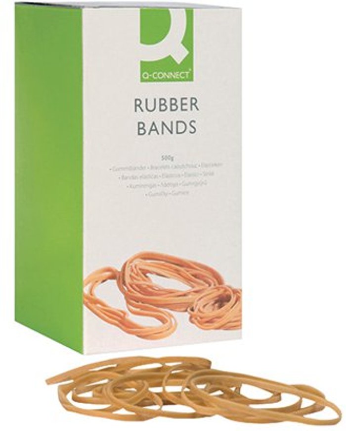 Office Monster | Q-Connect Q-Connect Rubber Bands No.38 152.4 x 3.2mm 500g KF10544 Q-Connect Q-Connect Rubber Bands No.38 152.4 x 3.2mm 500g KF10544