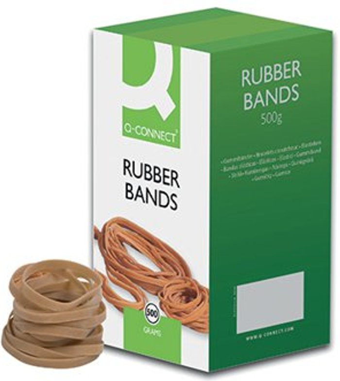 Office Monster | Q-Connect Q-Connect Rubber Bands No.64 88.9 x 6.3mm 500g KF10549 Q-Connect Q-Connect Rubber Bands No.64 88.9 x 6.3mm 500g KF10549