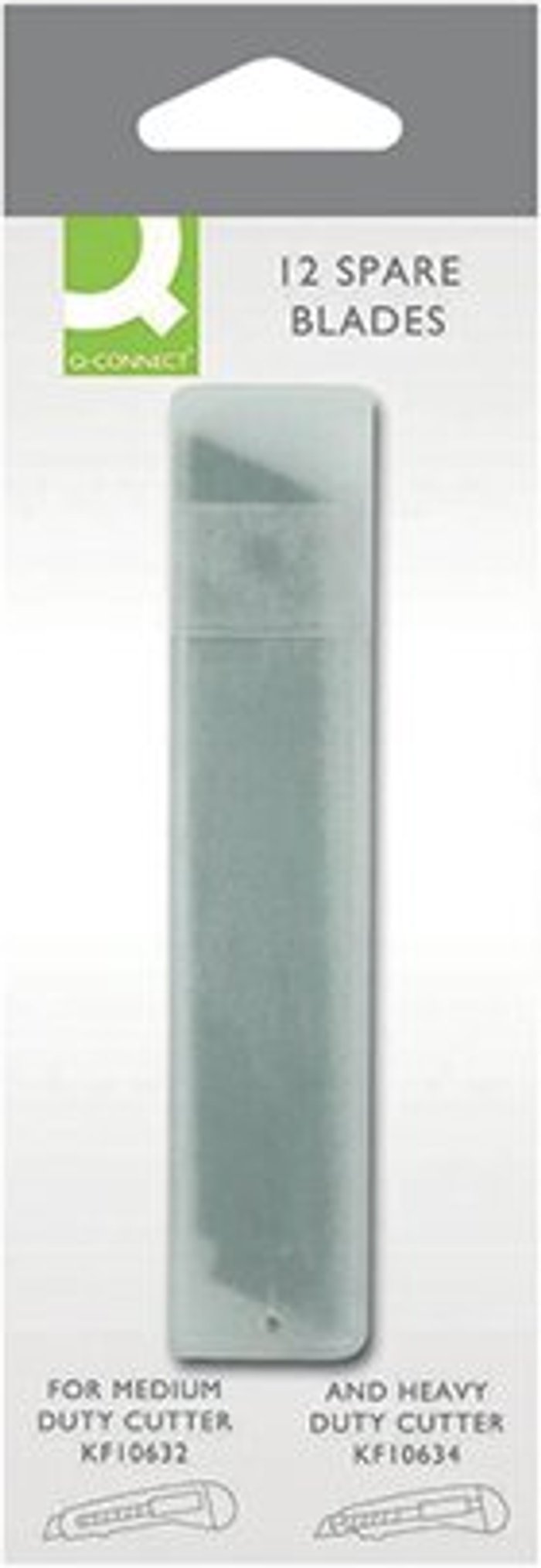 Office Monster | Q-Connect Q-Connect Medium/Heavy Duty Cutter Blades (Pack of 12) KF10636 Q-Connect Q-Connect Medium/Heavy Duty Cutter Blades (Pack of 12) KF10636