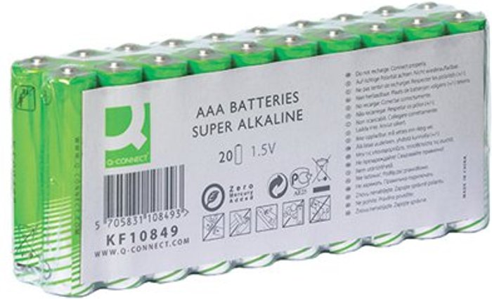 Office Monster | Q-Connect Q-Connect AAA Battery Economy (Pack of 20) KF10849 Q-Connect Q-Connect AAA Battery Economy (Pack of 20) KF10849