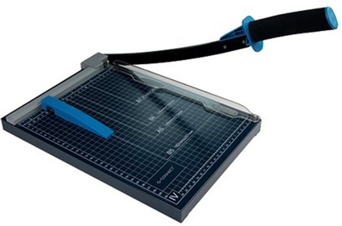 Office Monster | Q-Connect Q-Connect A4 Guillotine (320mm Cutting Length, 10 Sheet Capacity) KF11241 Q-Connect Q-Connect A4 Guillotine (320mm Cutting Length, 10 Sheet Capacity) KF11241