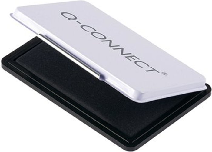 Office Monster | Q-Connect Q-Connect Large Stamp Pad Black KF15440 Q-Connect Q-Connect Large Stamp Pad Black KF15440