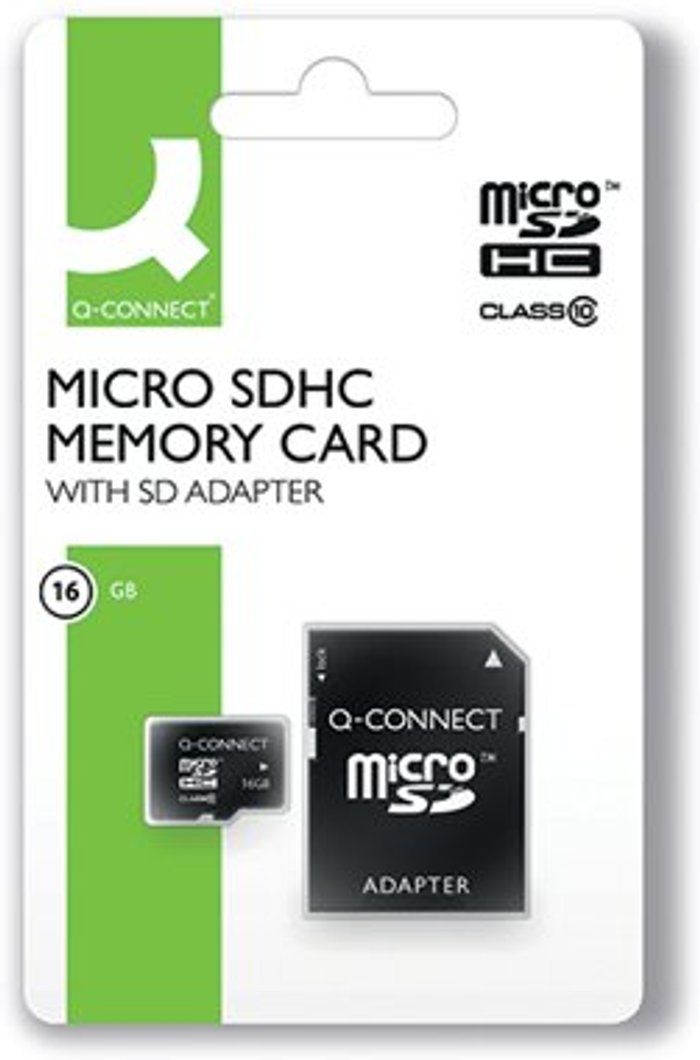 Office Monster | Q-Connect Q-Connect 16GB Micro SD Card Class 10 KF16012 Q-Connect Q-Connect 16GB Micro SD Card Class 10 KF16012
