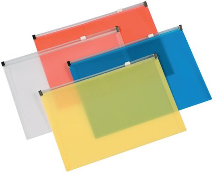 Office Monster | Q-Connect Q-Connect Document Zip Wallet A5 Assorted (Pack of 20) KF16553 Q-Connect Q-Connect Document Zip Wallet A5 Assorted (Pack of 20) KF16553
