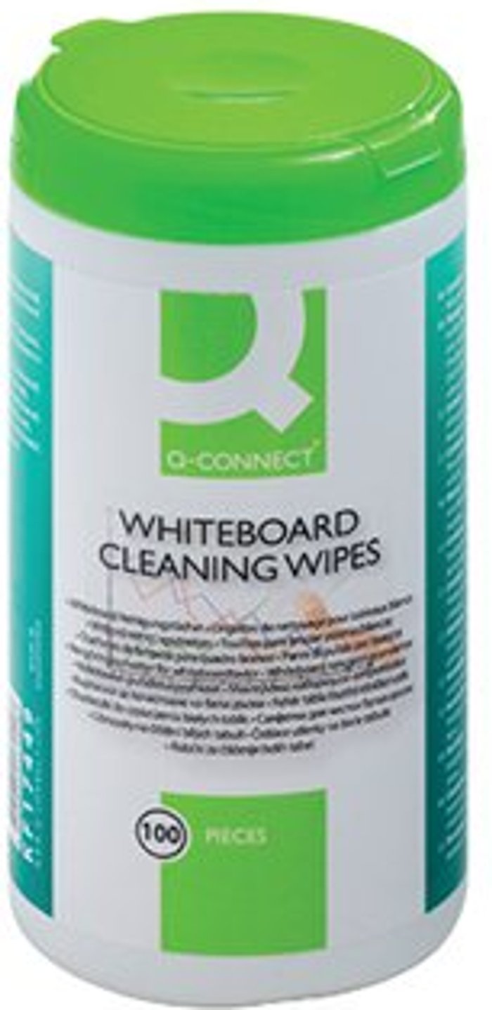 Office Monster | Q-Connect Q-Connect Whiteboard Cleaning Wipes (Pack of 100) AWBW100QCA Q-Connect Q-Connect Whiteboard Cleaning Wipes (Pack of 100) AWBW100QCA