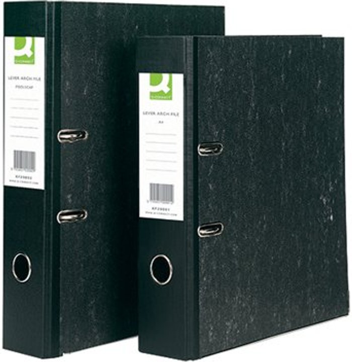 Office Monster | Q-Connect Q-Connect Lever Arch File A4 Black (Pack of 10) KF20001 Q-Connect Q-Connect Lever Arch File A4 Black (Pack of 10) KF20001
