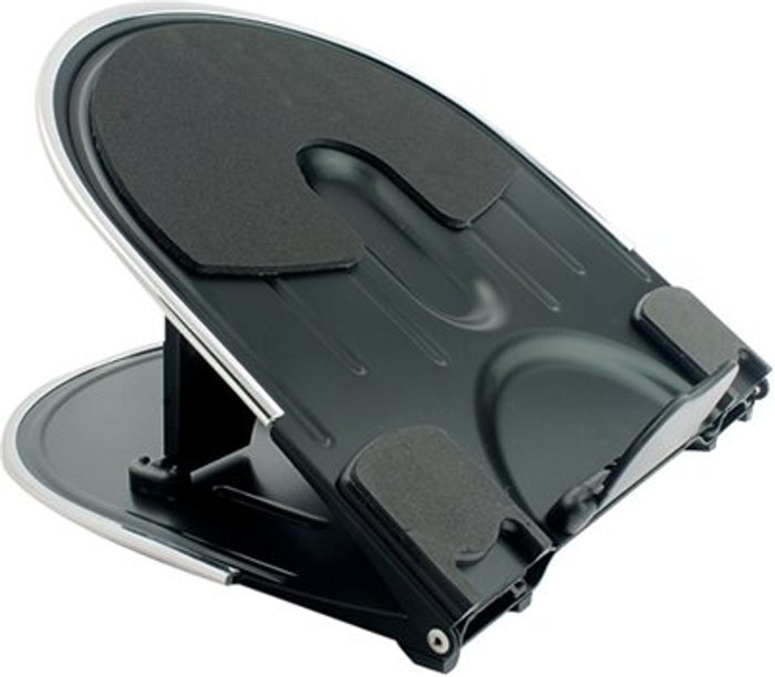 Office Monster | Q-Connect Q-Connect Aluminium Laptop Stand Black/Silver KF20077 Q-Connect Q-Connect Aluminium Laptop Stand Black/Silver KF20077