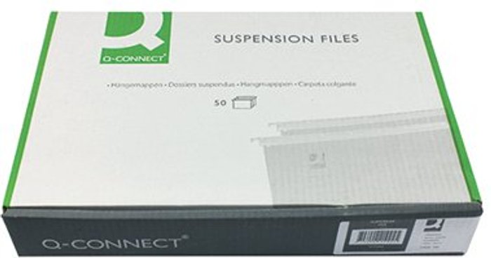 Office Monster | Q-Connect Q-Connect A4 Tabbed Suspension Files (Pack of 50) KF21004 Q-Connect Q-Connect A4 Tabbed Suspension Files (Pack of 50) KF21004