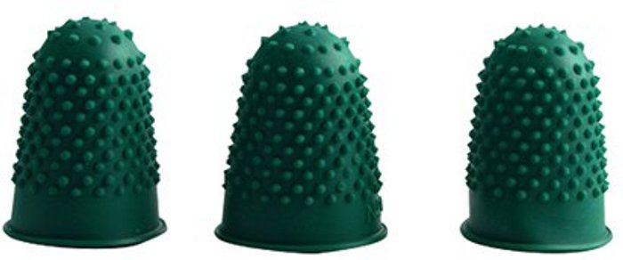 Office Monster | Q-Connect Q-Connect Thimblettes Size 0 Green (Pack of 12) KF21508 Q-Connect Q-Connect Thimblettes Size 0 Green (Pack of 12) KF21508